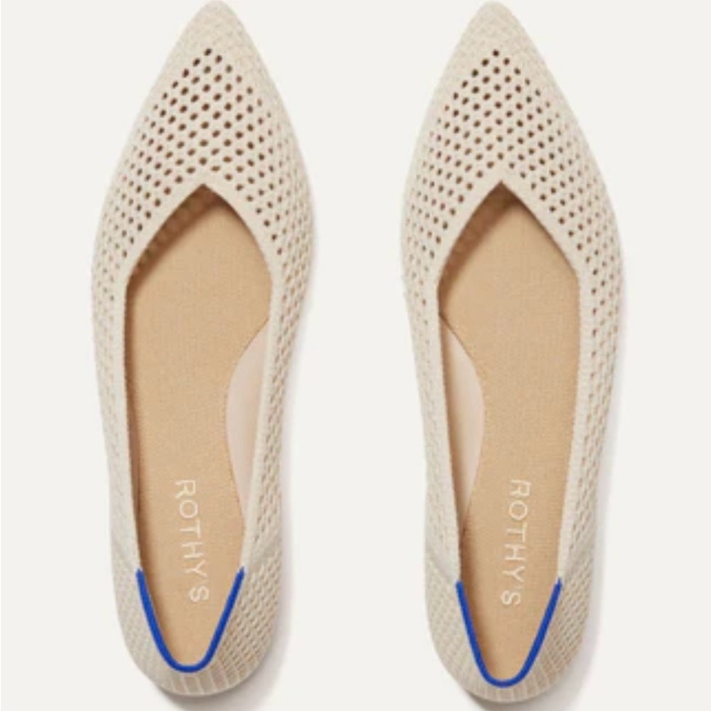 Rothy's The Point II in off white mesh
